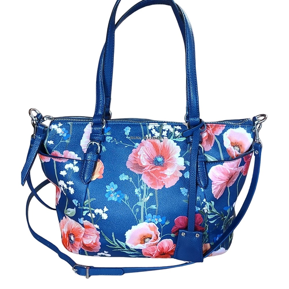 Dana Buchman Blue Floral “Cherry Tote”